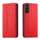 Magnet Fancy Case for Samsung Galaxy S23+ flip cover wallet stand red
