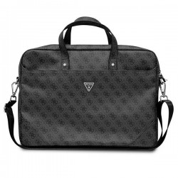 Guess Saffiano 4G Triangle Logo bag for a 16'' laptop - black