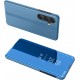 Clear View Case cover for Samsung Galaxy A24 4G flip cover blue