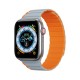 Magnetic Apple Watch SE, 9, 8, 7, 6, 5, 4, 3, 2, 1 (41, 40, 38 mm) Dux Ducis Strap (LD Version) - gray-orange