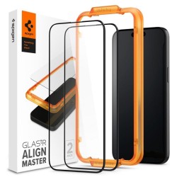 Spigen ALM Glass FC Tempered Glass for iPhone 15 Pro - Black 2 pcs.
