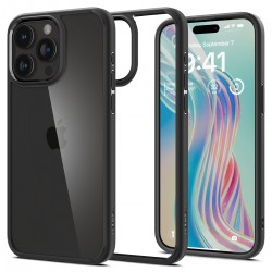 Spigen Crystal Hybrid iPhone 15 Pro Case - Black