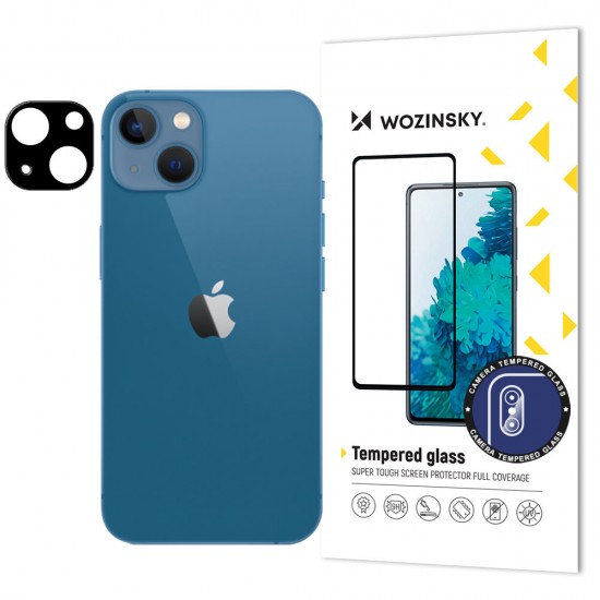 9H tempered glass for iPhone 15 Wozinsky Full Camera Glass - black