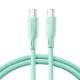 Joyroom Multi-Color Series S-A34 USB-C / USB-C PD 60W cable 1m - green