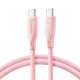Joyroom Multi-Color Series S-A34 USB-C / USB-C PD 60W 1m Cable - Pink