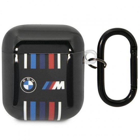 BMW BMA222SWTK AirPods 1/2 cover black/black Multiple Colored Lines