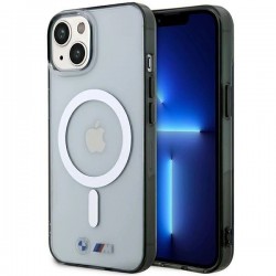 BMW Silver Ring MagSafe case for iPhone 14 Plus - transparent