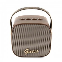 Guess Bluetooth speaker GUWSB2P4SMW Speaker mini brown/bown 4G Leather Script Logo with Strap