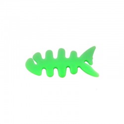 Fish-shaped headphone cable wrap - green