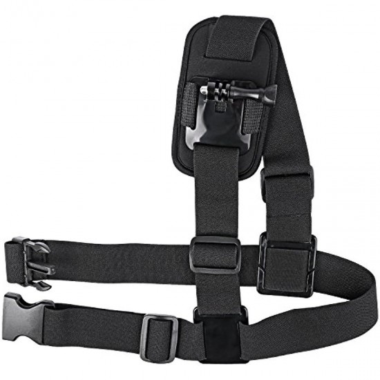 Adjustable shoulder strap with GoPro camera mount