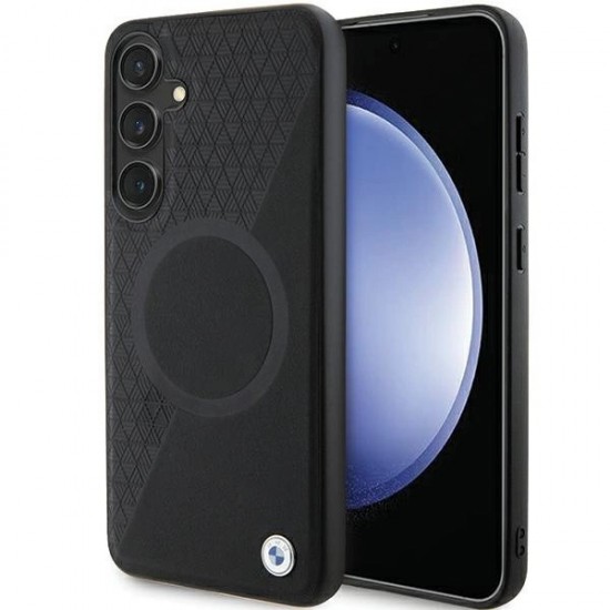 BMW BMHMS24S23RTPK S24 S921 black/black hardcase Signature Leather Half Textured & Circle MagSafe