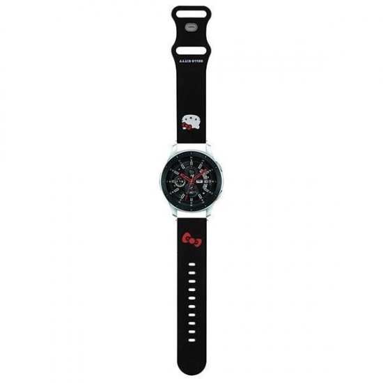 Hello Kitty Silicone Kitty Head strap universal 22mm - black