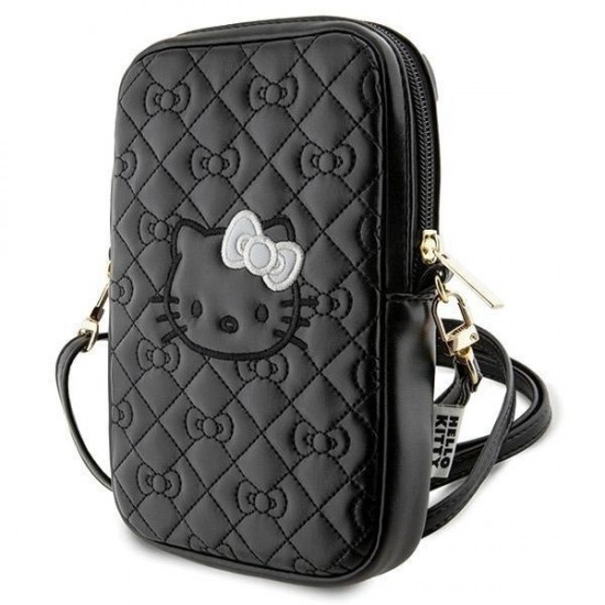 Hello Kitty Quilted Bows Strap bag - black