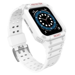 Protect Strap Band for Apple Watch 38/40/41mm Armored Case Strap - White