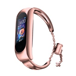 Metal bracelet for Xiaomi Mi Band 3 / 4 / 5 / 6 band strap - pink