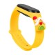 Strap Xmas for Xiaomi Mi Band 3 / 4 Christmas Silicone Strap Bracelet with House - Yellow