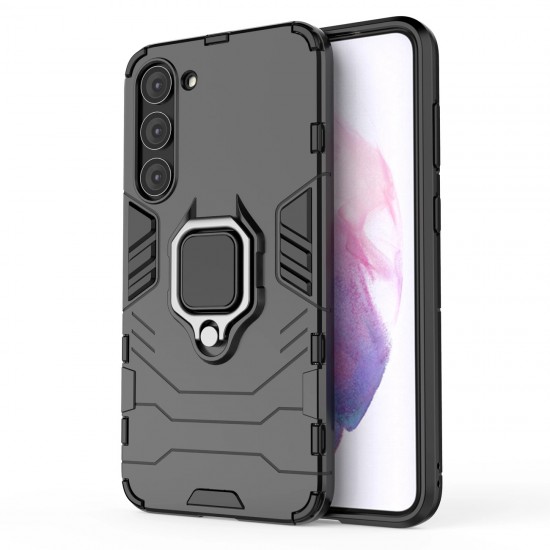 Ring Armor case for Samsung Galaxy S23+ armored cover magnetic holder ring black