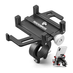 Rockbros 699-BK Aluminum Alloy Bike Phone Holder - Black