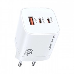 Wozinsky CGWCW 65W GaN Wall Charger USB-A / 2 x USB-C - White