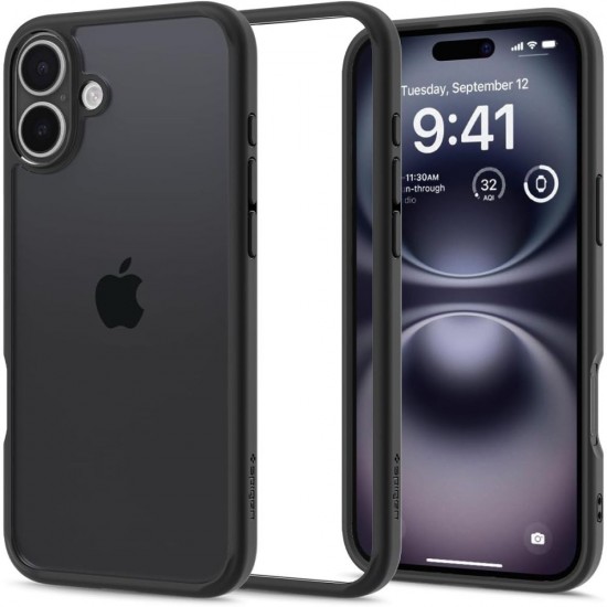 Spigen Ultra Hybrid iPhone 16 Case - Matte Black