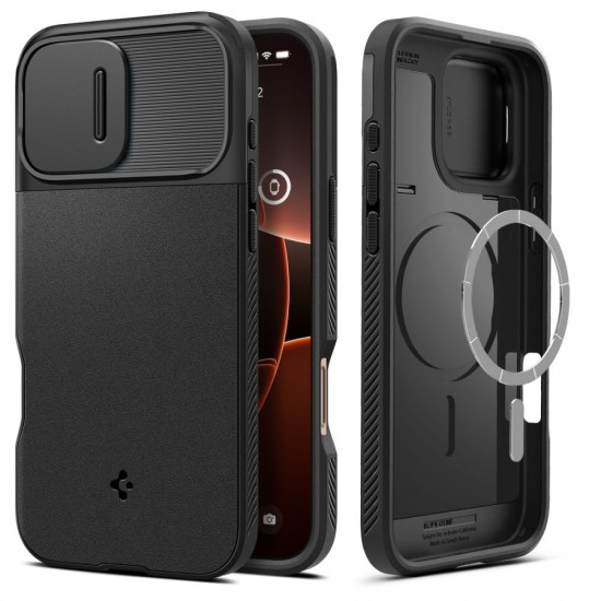 Spigen Optik Armor Mag Case with MagSafe for iPhone 16 Pro Max - Black