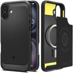 Spigen Rugged Armor MagSafe Case for iPhone 16 Plus - Black