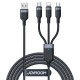 Joyroom S-A18 3in1 3.5A USB-A - Lightning+USB-C+MicroUSB cable 1.2m - black