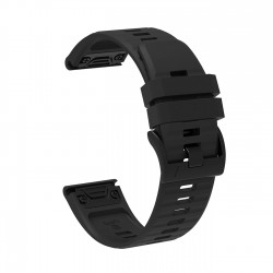 Silicone Strap for Garmin Fenix 3 / 5X / 6X / 7X Pro - Black