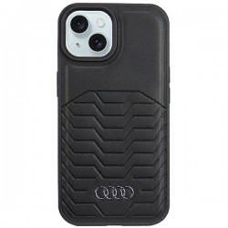 Audi Synthetic Leather Case with MagSafe for iPhone 15/14/13 - Black