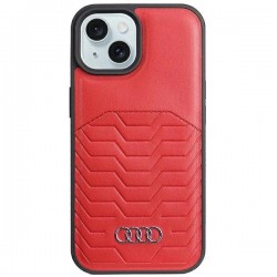 Audi Synthetic Leather Case with MagSafe for iPhone 15 Plus / 14 Plus - Red