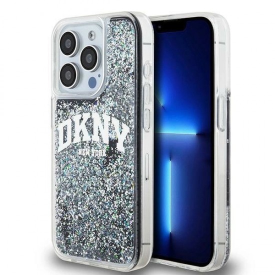 DKNY Liquid Glitter Big Logo iPhone 13 Pro / 13 Case - Black