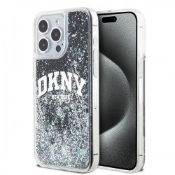 DKNY Liquid Glitter Big Logo iPhone 13 Pro Max Case - Black