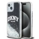 DKNY Liquid Glitter Big Logo iPhone 14/15/13 Case - Black