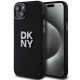 DKNY Liquid Silicone Metal Logo case for iPhone 15 Plus / 14 Plus - black