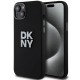 DKNY Liquid Silicone Metal Logo iPhone 15/14/13 Case - Black