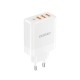 Dudao A5HEU network charger 3x USB-A 1x USB-C PD20W - white