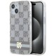 DKNY IML Checkered Mono Pattern & Printed Stripes MagSafe case for iPhone 15 / 14 / 13 - beige