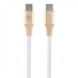 Guess Ebossed Logo USB-C / USB-C Cable 1.5m Fast Charging - Gold