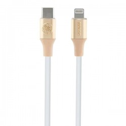 Guess Ebossed Logo USB-C / Lightning cable 1.5m fast charging - gold