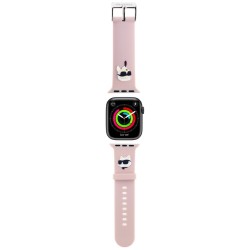Karl Lagerfeld 3D Rubber Karl&Choupette Heads strap for Apple Watch 38/40/41mm - pink