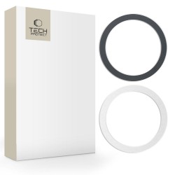 Tech-Protect MagMat MagSafe magnetic ring universal - black / silver (2 pcs.)