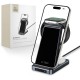 Tech-Protect QI15W-A26 Inductive Charger 15W 3in1 for Smartphone / Headphones / Apple Watch - Black