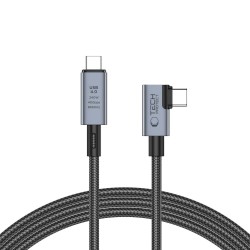Tech-Protect UltraBoost Max L USB-C 4.0 (straight) / USB-C 4.0 (angled) PD 240W 8K 40Gbps 1.5m Cable - Gray