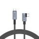 Tech-Protect UltraBoost Max L USB-C 4.0 (straight) / USB-C 4.0 (angled) PD 240W 8K 40Gbps 1.5m Cable - Gray