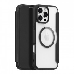 Dux Ducis Skin X Pro iPhone 16 Pro Case with MagSafe and Flip Cover - Black