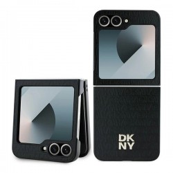 DKNY Repeat Pattern Stack Logo Case for Samsung Galaxy Z Flip6 - Black