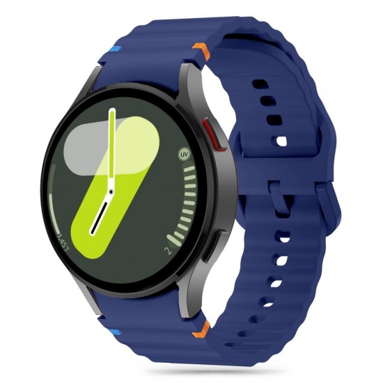 Tech-Protect Silicone Sport Strap for Samsung Galaxy Watch 4 / 5 / 5 Pro / 6 / 7 / FE - Blue