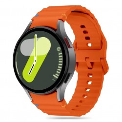 Tech-Protect Silicone Sport Strap for Samsung Galaxy Watch 4 / 5 / 5 Pro / 6 / 7 / FE - Orange