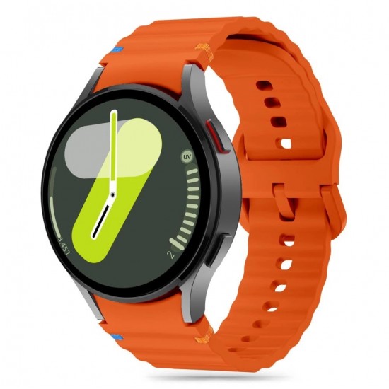 Tech-Protect Silicone Sport Strap for Samsung Galaxy Watch 4 / 5 / 5 Pro / 6 / 7 / FE - Orange