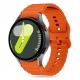 Tech-Protect Silicone Sport Strap for Samsung Galaxy Watch 4 / 5 / 5 Pro / 6 / 7 / FE - Orange